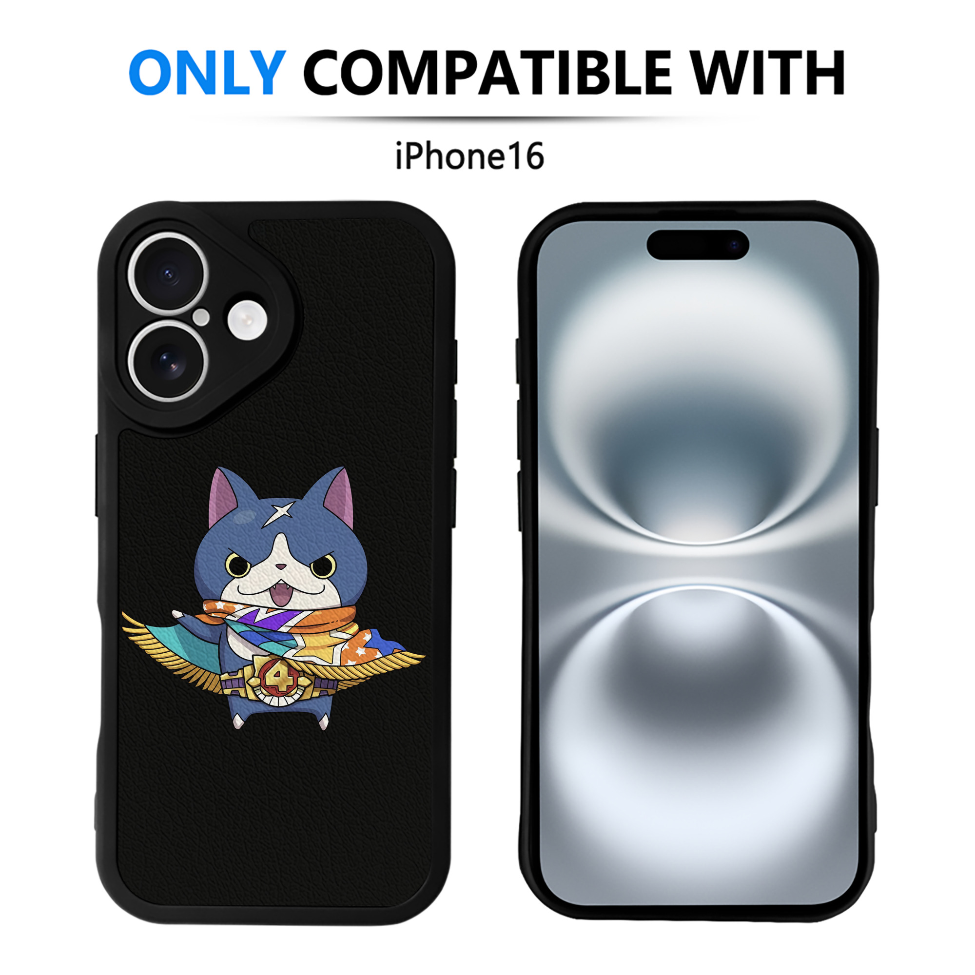 （画像用） 妖怪ウォッチ Yo-kai Watch 【iPhone 16シリーズ対応】シリコンスマホケース（レザー調） 材質：シリコン